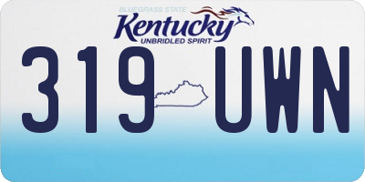 KY license plate 319UWN