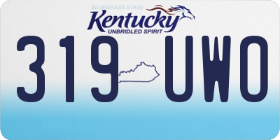 KY license plate 319UWO
