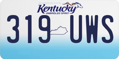 KY license plate 319UWS