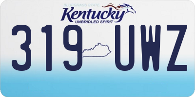 KY license plate 319UWZ