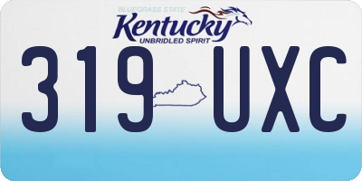 KY license plate 319UXC