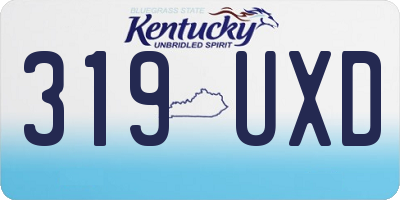 KY license plate 319UXD