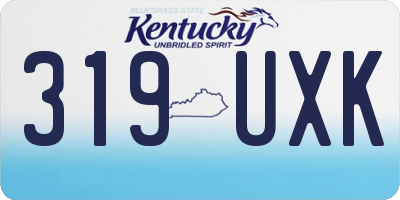 KY license plate 319UXK
