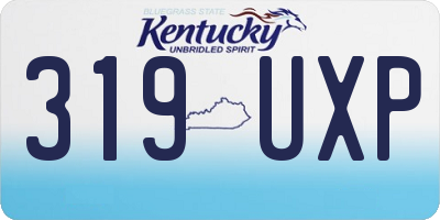 KY license plate 319UXP