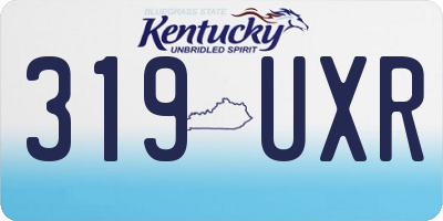 KY license plate 319UXR