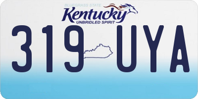 KY license plate 319UYA