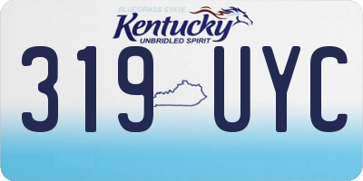 KY license plate 319UYC