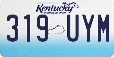 KY license plate 319UYM