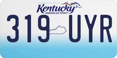 KY license plate 319UYR