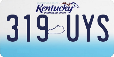 KY license plate 319UYS