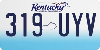 KY license plate 319UYV
