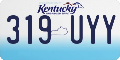 KY license plate 319UYY