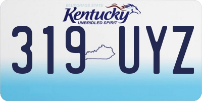KY license plate 319UYZ