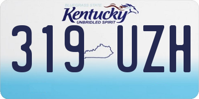 KY license plate 319UZH