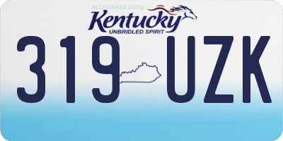 KY license plate 319UZK