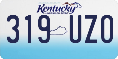 KY license plate 319UZO