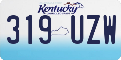 KY license plate 319UZW