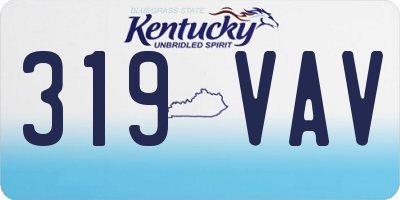 KY license plate 319VAV