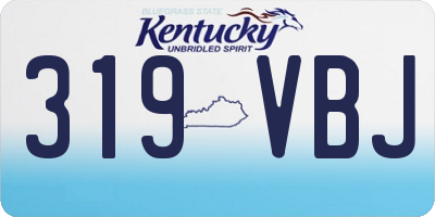 KY license plate 319VBJ
