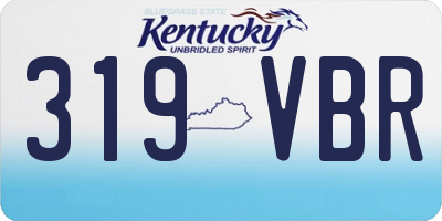 KY license plate 319VBR