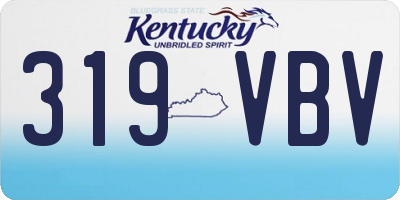 KY license plate 319VBV