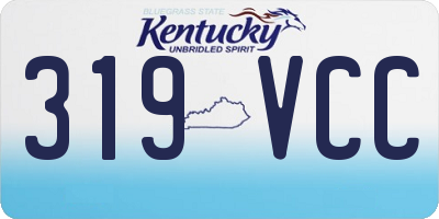 KY license plate 319VCC