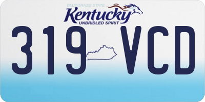 KY license plate 319VCD