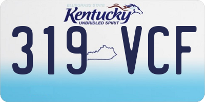KY license plate 319VCF
