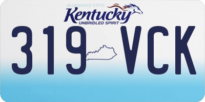 KY license plate 319VCK