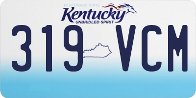 KY license plate 319VCM