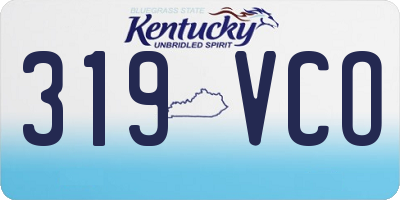 KY license plate 319VCO