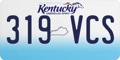 KY license plate 319VCS