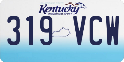 KY license plate 319VCW