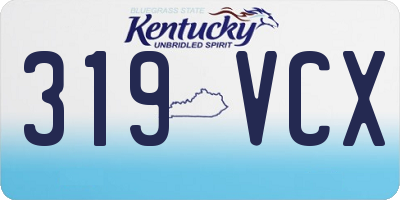 KY license plate 319VCX