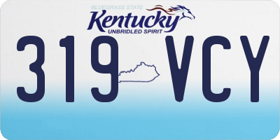 KY license plate 319VCY