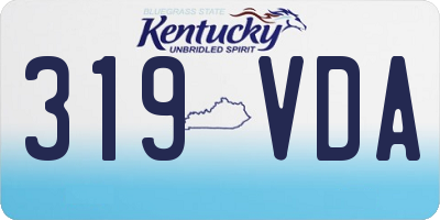 KY license plate 319VDA