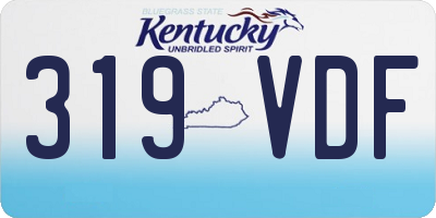 KY license plate 319VDF