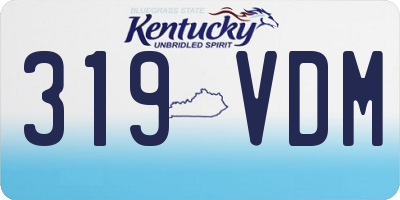 KY license plate 319VDM