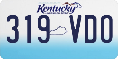 KY license plate 319VDO