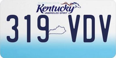 KY license plate 319VDV