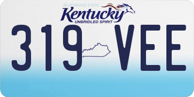 KY license plate 319VEE