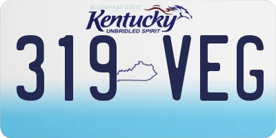 KY license plate 319VEG