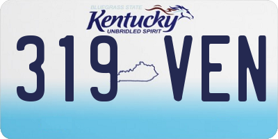 KY license plate 319VEN