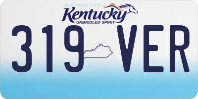 KY license plate 319VER