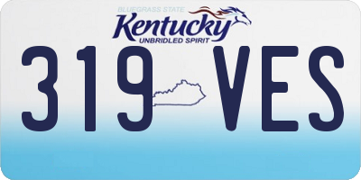 KY license plate 319VES
