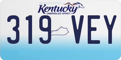 KY license plate 319VEY