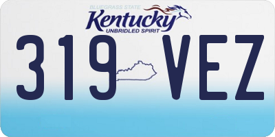 KY license plate 319VEZ