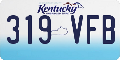 KY license plate 319VFB