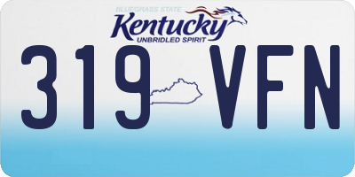 KY license plate 319VFN