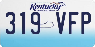 KY license plate 319VFP